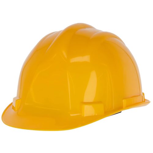Safety helmet, yellow with 6-point interior fittings - Harvesso