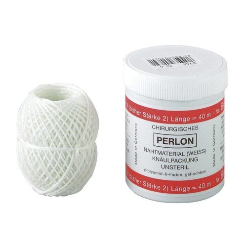 Tikiş materialı Perlon, ölçü 2, qırmızı etiket, donuzlar üçün - Harvesso