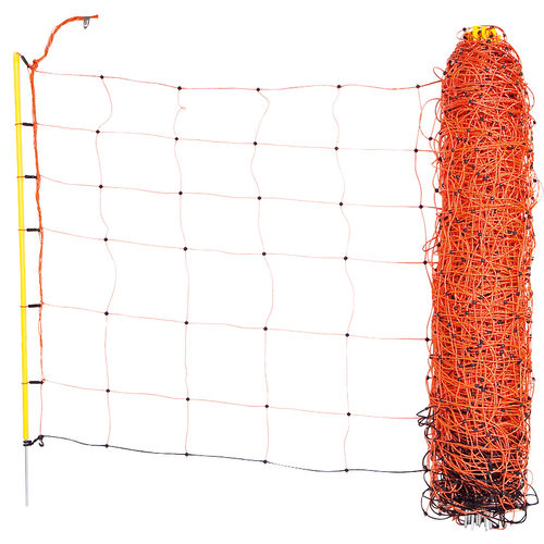 Sheep Netting, 50 m, orange, height: 90 cm - single prong - Harvesso