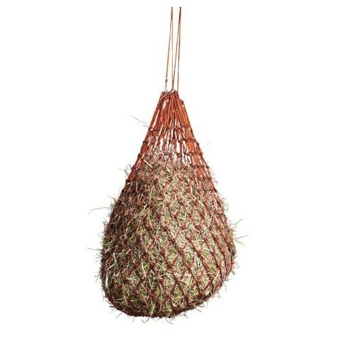 Small-mesh hay net red, mesh size: 5 x 5 cm with rings - Harvesso