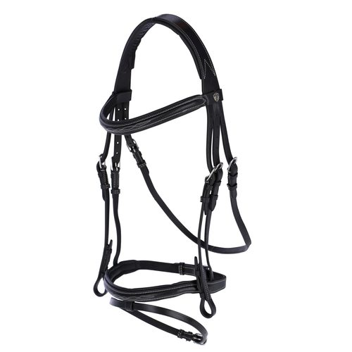 Snaffle Bridle Classic Leather, Black, Pony - Harvesso