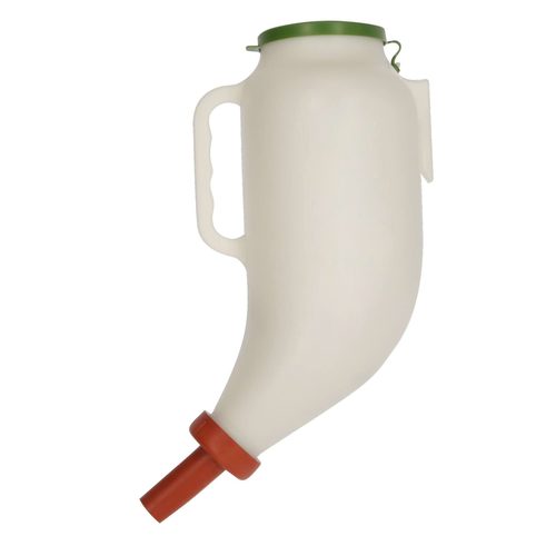 Solid feeder complete, 4 l, with teat and plastic bracket - Harvesso