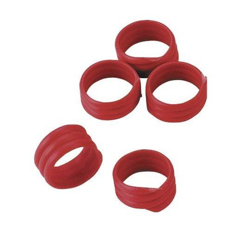 Spiral leg bands, Ø 16 mm, red, 20 pcs/pack - Harvesso