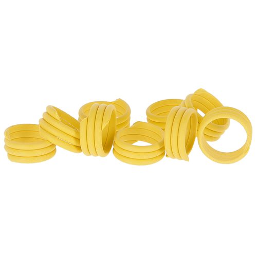 Ev quşları üçün spiral ayaq lentləri, 10 mm, sarı, 100 pcs, Kerbl - Harvesso