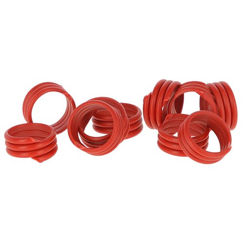 Spiral Leg Bands for Poultry, 18 mm, Red, 100 pcs, Kerbl - Harvesso