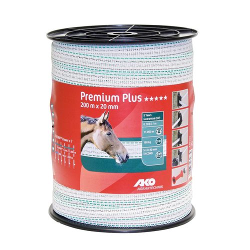 Lent Premium Plus, 200 m, 20 mm, ağ/yaşıl, 5 x 0,40 TriC - Harvesso