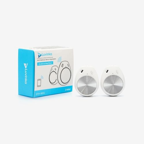LUVINKA DTH-8001 temperature and humidity data logger, Bluetooth, pack of 2 - Harvesso