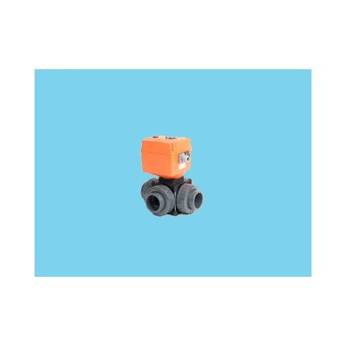 PRIVA 3-way ball valve DN40 50mm, GF, motor 24VDC + contact - Harvesso