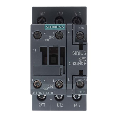 Contactor Siemens SIRIUS 3RT2027-1AP00 32A 15 kW 230V AC - Harvesso
