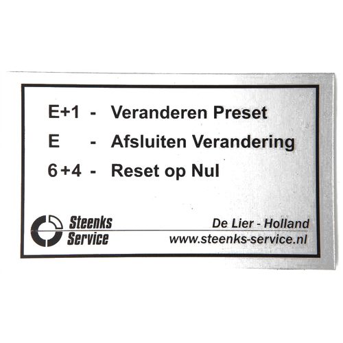 STEENKS Tekst Plate for Twine cutting machine TO9/TO101 - Harvesso