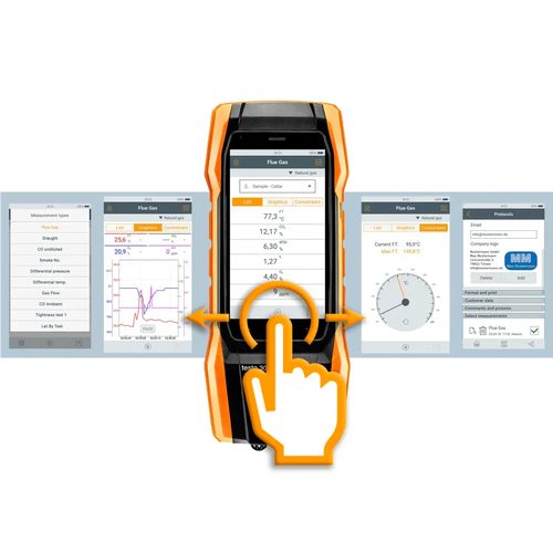 TESTO 300 flue gas analyser, set 2 (O2, CO up to 4,000 ppm) - Harvesso