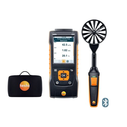TESTO 440, 100 mm vane anemometer set, Bluetooth ’lu - Harvesso