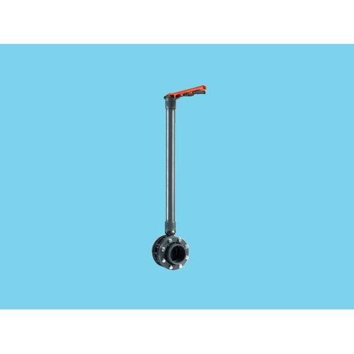 VAN DE LANDE kəpənək klapan əl ilə Ø110 mm +ext. ox 1000 mm 10bar pvc - Harvesso